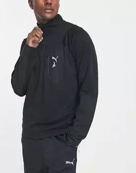 Черная флисовая куртка на молнии Puma Seasons