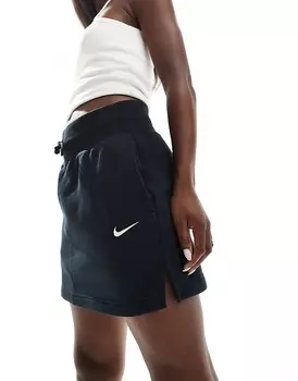 Черная флисовая мини-юбка Nike Phoenix