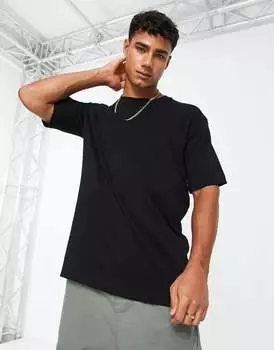 Черная футболка оверсайз Selected Homme