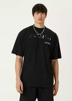 Черная футболка с логотипом Balenciaga