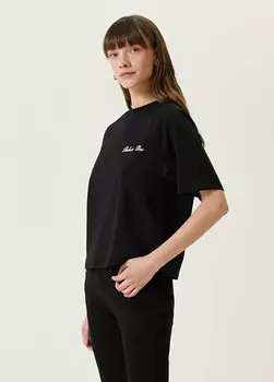 Черная футболка с логотипом Balmain