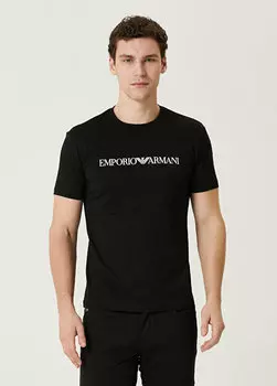 Черная футболка с логотипом Emporio Armani