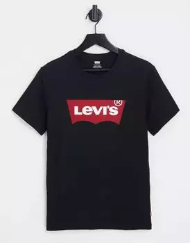 Черная футболка с логотипом Levi's