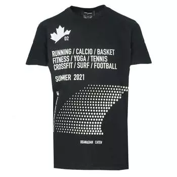Черная футболка с логотипом Sport Series Dsquared2, черный