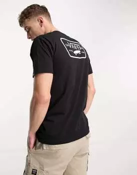 Черная футболка с нашивкой на спине Vans