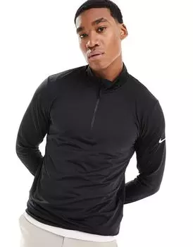 Черная футболка с полумолнией Nike Dri-Fit Victory