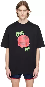 Черная футболка с принтом Acne Studios