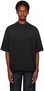 Черная футболка с принтом MSGM