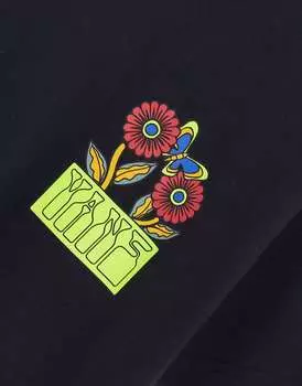 Черная футболка с принтом на спине Vans vibin