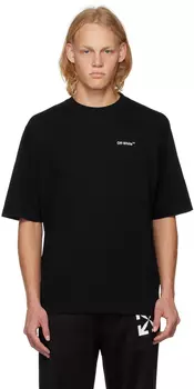 Черная футболка с принтом Off-White