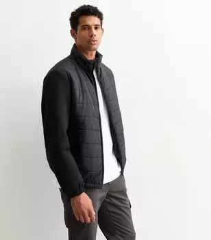 Черная гибридная куртка-пуховик Regular Regular New Look, черный