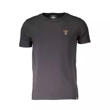 Черная хлопковая футболка Aeronautica Militare