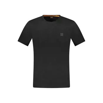 Черная хлопковая футболка Hugo Boss