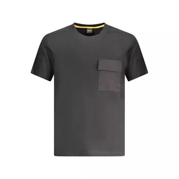Черная хлопковая футболка Hugo Boss