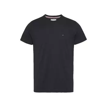 Черная хлопковая футболка Tommy Jeans