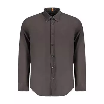 Черная хлопковая рубашка Hugo Boss