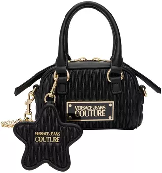 Черная хрустящая сумка Versace Jeans Couture