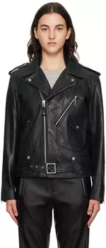 Черная кожаная куртка из далласа rag & bone
