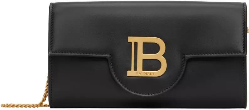 Черная кожаная сумка B-Buzz Balmain