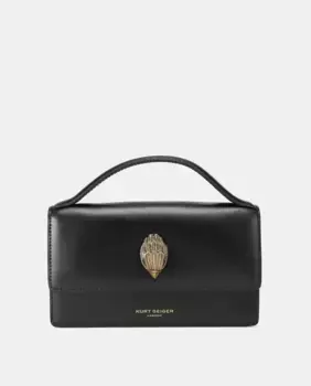 Черная кожаная сумка Bond Kurt Geiger