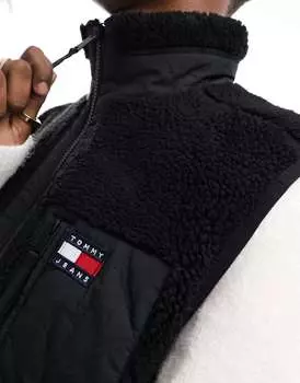 Черная куртка из шерпы Tommy Jeans