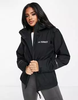 Черная куртка с капюшоном adidas Terrex Rain.RDY