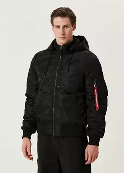 Черная куртка с капюшоном Alpha Industries