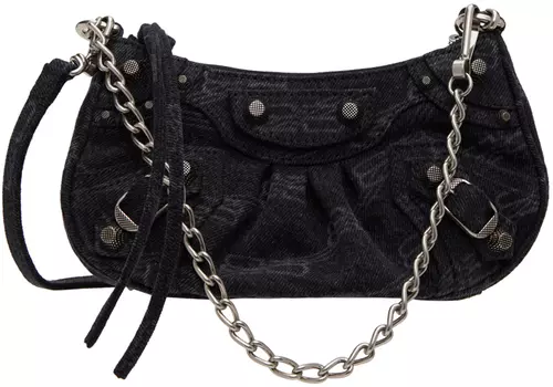 Черная мини-сумка Le Cagole Balenciaga