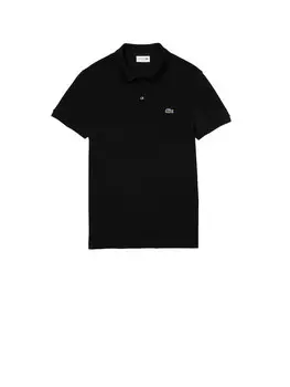 Черная мужская футболка-поло Lacoste