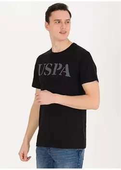 Черная мужская футболка с круглым вырезом U.S. Polo Assn.