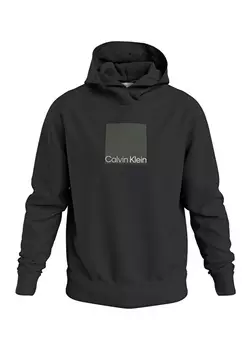 Черная мужская толстовка с воротником с капюшоном Calvin Klein