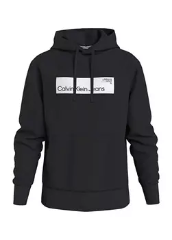 Черная мужская толстовка с воротником с капюшоном Calvin Klein Jeans