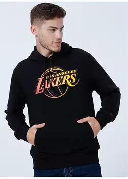Черная мужская толстовка с воротником с капюшоном New Era