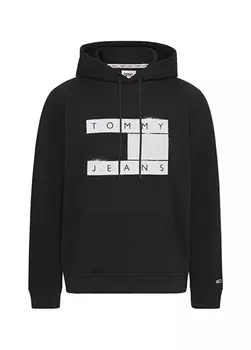Черная мужская толстовка с воротником с капюшоном Tommy Jeans