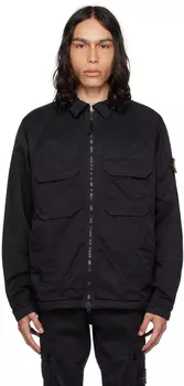 Черная непрозрачная куртка Stone Island