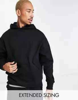 Черная объемная толстовка с капюшоном ASOS DESIGN