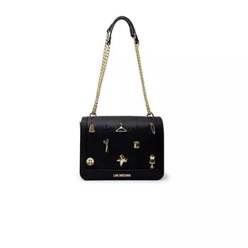 Черная полиэтиленовая сумка LOVE MOSCHINO