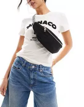 Черная поясная сумка ASOS DESIGN
