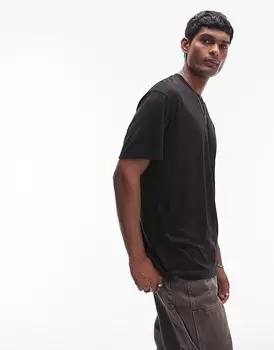 Черная прозрачная футболка оверсайз Topman