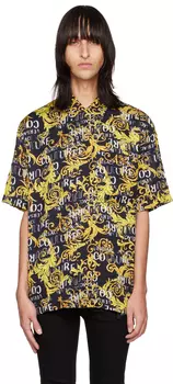 Черная рубашка на пуговицах Versace Jeans Couture