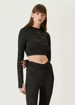 Черная серая футболка formknit с узором Puma