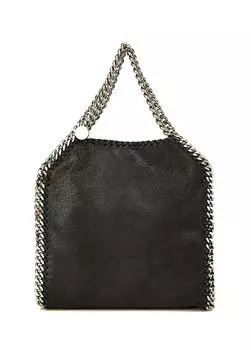 Черная серебряная женская сумка falabella Stella McCartney