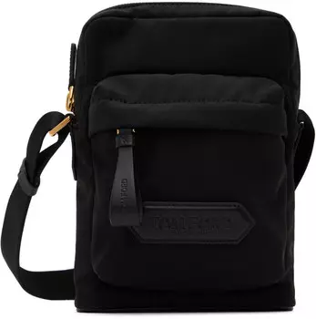 Черная сумка почтальона на молнии Tom Ford