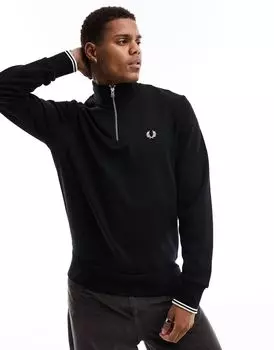 Черная толстовка на молнии Fred Perry