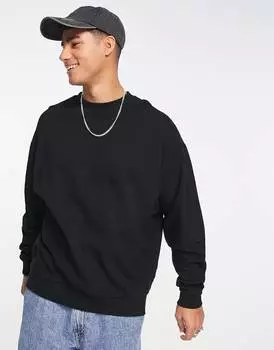 Черная толстовка оверсайз ASOS DESIGN