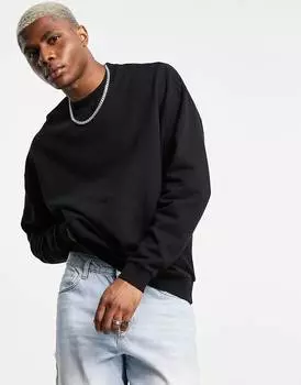 Черная толстовка оверсайз ASOS DESIGN