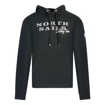 Черная толстовка с капюшоном Sailing Team North Sails, черный