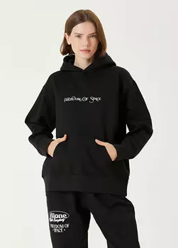 Черная толстовка с капюшоном under god over you Freedom of Space