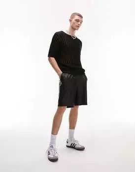 Черная трикотажная футболка Topman с лестницей