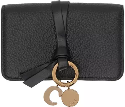 Черная визитница с алфавитом Chloé